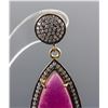 Image 3 : Enhanced Ruby w/Cubic Zirconia Earrings CRV$833