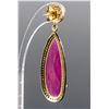 Image 4 : Enhanced Ruby w/Cubic Zirconia Earrings CRV$833