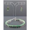 Image 3 : Set of Emerald Earrings & Bracelet CRV $2242