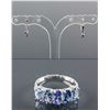 Image 1 : Set of Tanzanite Ring & Sapphire Earrings