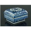 Image 2 : Fine Blue and White Square Porcelain Box Xuande MK