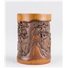 Image 2 : Chinese Bamboo Brush Pot Carved Playing Go Scene