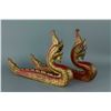 Image 1 : Chinese Gilt Red Dragon Carved on Wood