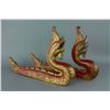 Image 3 : Chinese Gilt Red Dragon Carved on Wood