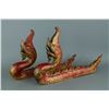 Image 5 : Chinese Gilt Red Dragon Carved on Wood