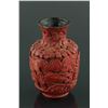 Image 3 : Chinese Cinnabar Lacquer Bronze Vase
