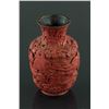 Image 4 : Chinese Cinnabar Lacquer Bronze Vase