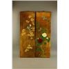 Image 2 : 4 Pc Chinese Gold Lacquered Wooden Panels