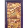 Image 3 : Chinese Wood Screen w/ Printed Painting on Fabric