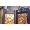Image 9 : Chinese Wood Screen w/ Printed Painting on Fabric