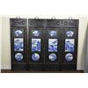 Image 1 : Set of Four Chinese Wood Screens Porcelain Insets