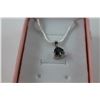 Image 2 : OCEAN BLUE MYSTIC TOPAZ AND DIAMOND NECKLACE - 1.1 CT TRILLION CUT - STERLING SILVER - INCLUDES