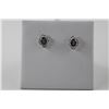 Image 2 : NEW DIAMOND AND MYSTIC TOPAZ EARRINGS - 3.7 CT OVAL CUT - POST AND BUTTERFLY BACKS - STERLING