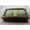 Image 2 : LARGE OLD WOODEN JEWELRY BOX FILLED WITH ESTATE JEWELRY