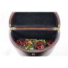 Image 2 : SOLID HALF MOON WOODEN BOMBAY JEWELRY BOX FILLED WITH JEWELRY