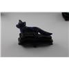 Image 2 : 3 FIGURINES WITH STAND AND BOX - TURQUOISE RABBIT AND TORTOISE, LAPIS FOX
