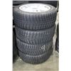 Image 2 : SET OF FOUR MICHELIN TIRES ON RIMS - SIZE 205\55R16 M + S