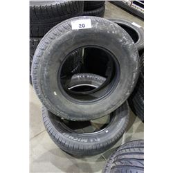 PAIR OF MICHELIN SIZE LT235\75R15 TIRES