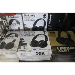 LOT OF 6 SKULLCANDY WIRELESS HEADPHONES