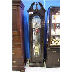 HEIRLOOM WESTMINSTER CHIME GRANDFATHER CLOCK WITH MOON PHASE