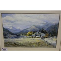 FRAMED OIL PAINTING SIGNED 'COLLIN'  35" X 23"