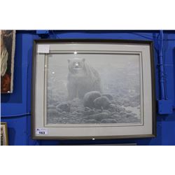 FRAMED ROBERT BATEMAN LIMITED EDITION PRINT - END OF THE SEASON GRIZZLY  - SIZE 41.5 IN BY  33.5 IN