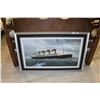 Image 1 : FRAMED TITANIC PRINT - CRACK IN GLASS