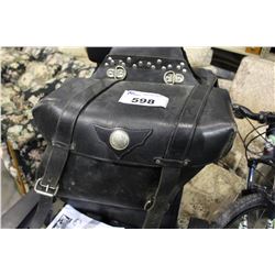 LEATHER SADDLE BAG FOR MOTORCYCLE