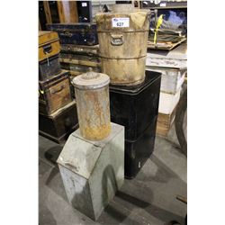 METAL BIN AND METAL TRUNK