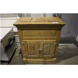 ANTIQUE OAK METAL LINED ICE CHEST