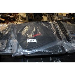 SHELF LOT OF CAR MATS AND MUD FLAPS