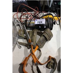 SMALL CHAMPION ELECTRIC WINCH, PAIR OF TREE CLIMBING SPURS