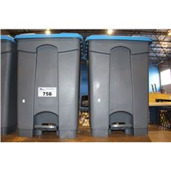 PAIR OF RECYCLE BINS /GARBAGE CANS