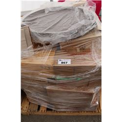 PALLET OF PARTY GOODS - PIZZA TRAYS, GLASSES AND MORE