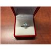 Image 2 : CERTIFIED 1.1CT TOPAZ & DIAMOND SOLITAIRE RING, BABY BLUE OVAL TOPAZ WITH 2 SIDE DIAMONDS,