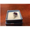 Image 2 : HUGE! PURPLE AMETHYST & DIAMOND SOLITAIRE RING, 4CT OVAL CUT, 2 SHOULDER DIAMONDS, PLATINUM &