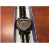 Image 2 : NEW LADIES DIAMOND WATCH, HEART FACE SET WITH 8 DIAMONDS, WORKS