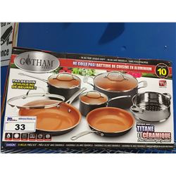 10 PCS GOTHAM STEEL COOKWARE SET