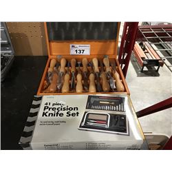 MASTERCRAFT 12PCS WOODTURNING SET & 41 PCS PRECISION KNIFE SET