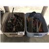 Image 1 : 2 RUBBERMAID CONTAINERS FILLED WITH ASSORTED HAND TOOLS