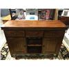 Image 2 : 6 PCS DINING ROOM SUITE - TABLE WITH JACK KNIFE LEAF, 4 CHAIRS & MATCHING SIDE BOARD