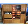 Image 1 : DANISH MODERN TEAK WALL UNIT ( DISASSEMBLES INTO 14 SEPARATE PIECES)