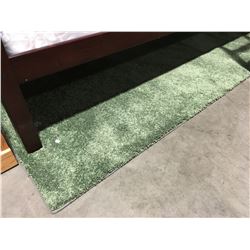 GREEN AREA RUG  APPROX  6' X  8'