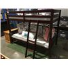 Image 1 : CHERRY FINISH BUNK BED SET COMPLETE WITH MATTRESSES