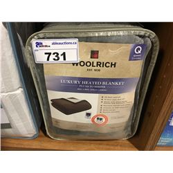 QUEEN SIZE WOOLRICH LUXURY HEATED BLANKET