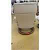 Image 8 : Stressless Leather Lounge Chair w/Ottoman - Ekornes (Norway), Ivory w/Circular Wooden Base