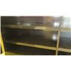 Image 14 : Modern Cabinet w/Geometric Brushed Metal/Dark Wood Facade, Mirrored Accents, 80" Overall Length, 24"