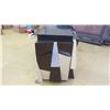 Image 8 : Modern Cabinet w/Geometric Brushed Metal/Dark Wood Facade, Mirrored Accents, 80" Overall Length, 24"