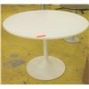Image 1 : White Round Pedestal Table, 41" Dia., some signs of wear