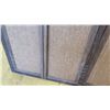 Image 3 : 4-Door Tall Wooden Cabinet w/Textured Panels, Dark Wood Frame, 2 Pieces (each piece 43.5" W, 24" D, 